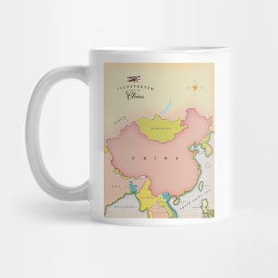 Illustrated map of China Mug